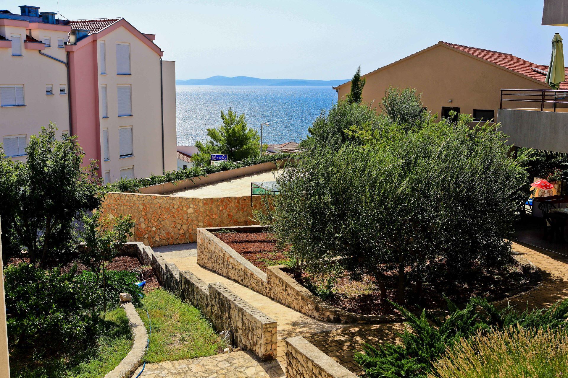 Garden with sea view