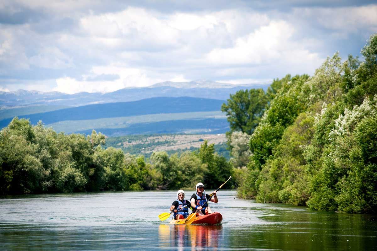Kayaking on the Cetina river